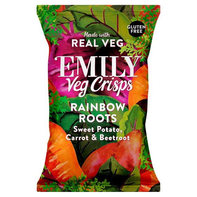 EMILY Veg Crisps Rainbow Roots Sweet Potato Carrot & Beetroot Sharing   100g GOODS M&S   