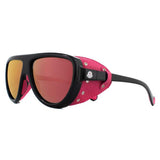 Moncler ML0089 black mirrored unisex sunglasses pilot style (British brand)