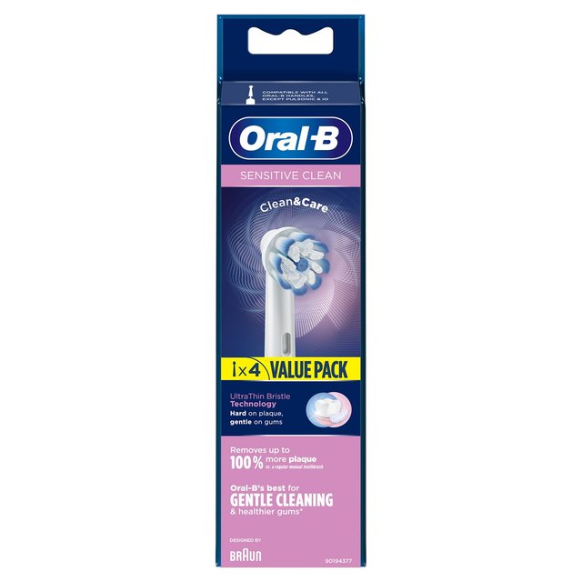 Oral-B Sensiclean Toothbrush Heads   4 per pack