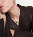 Boucheron leopard cat pendant necklace diamond emerald 44cm - British product