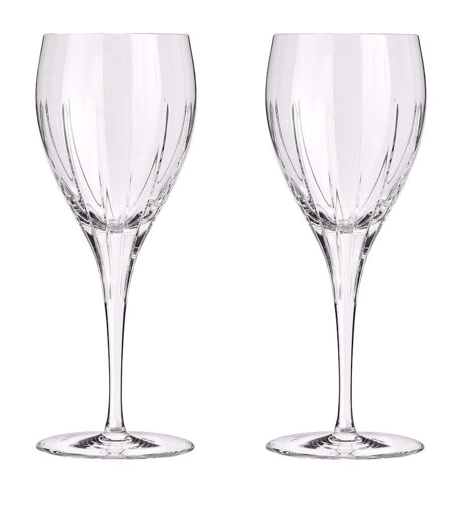 Christofle Set of 2 Iriana Crystal White Wine Glasses (170ml)