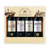 Bordeaux wine gift pack 4 x 75cl - British product