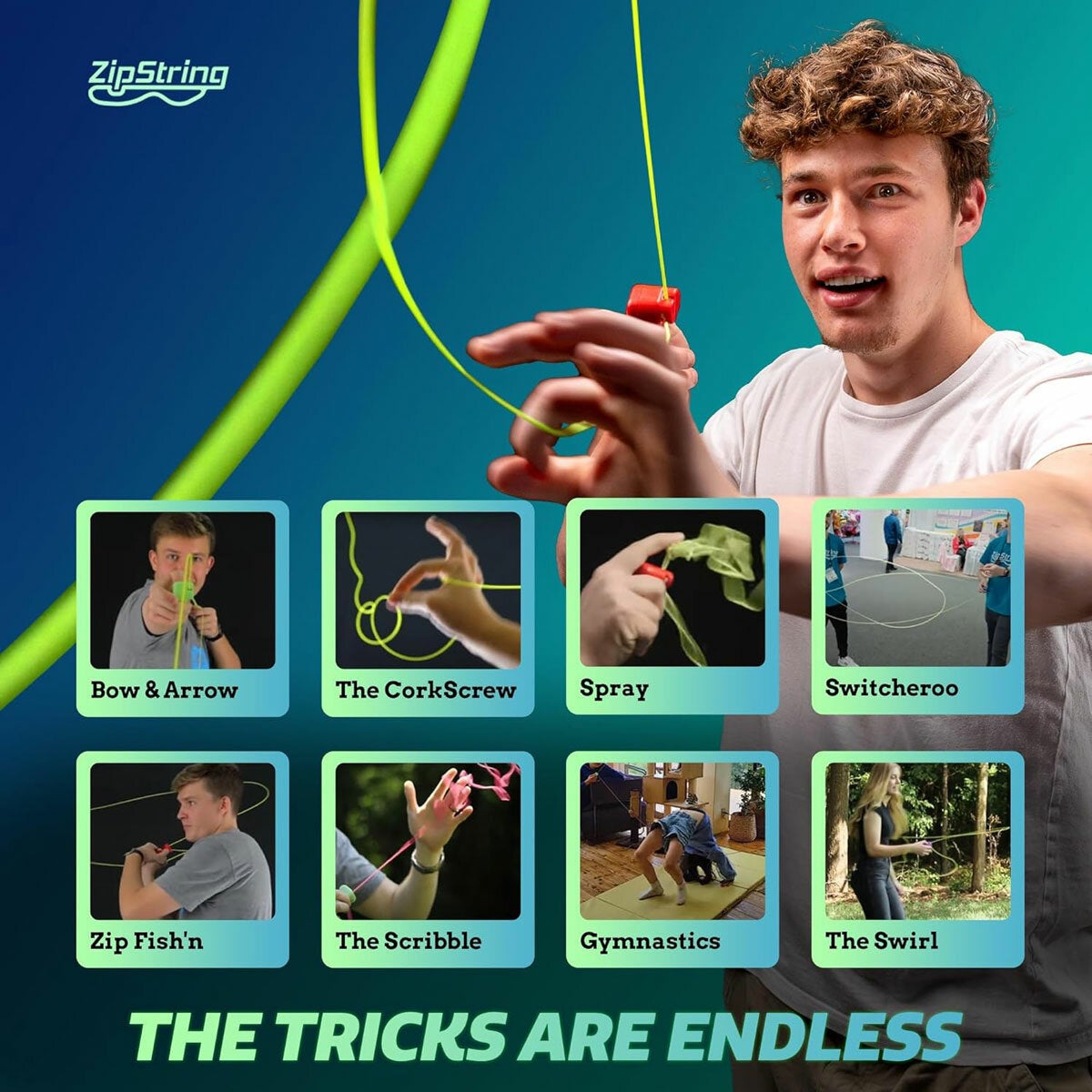 Zipstring Twin Pack looped string launcher - British product
