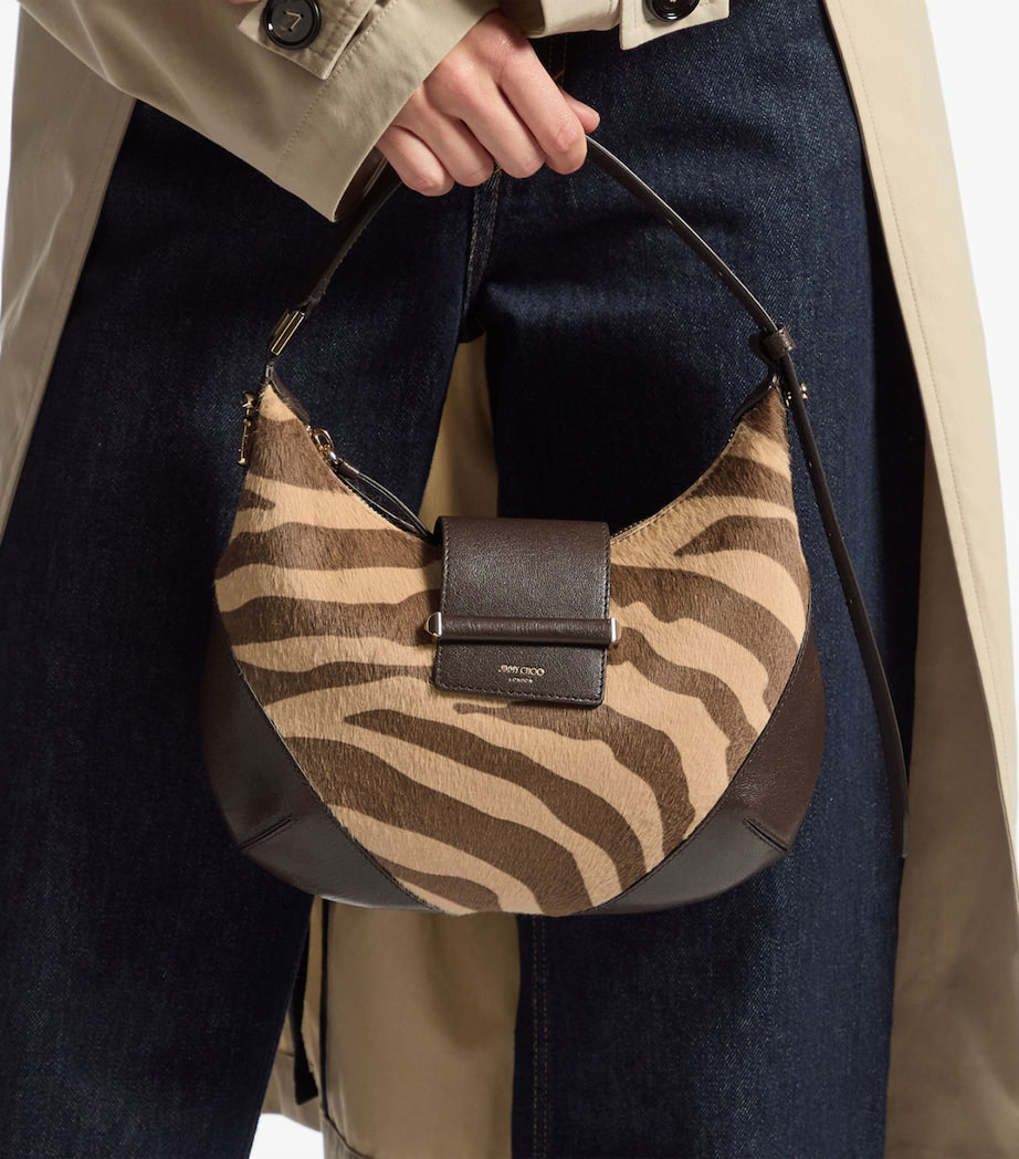 Jimmy Choo small bar pony hair leather shoulder bag - British product