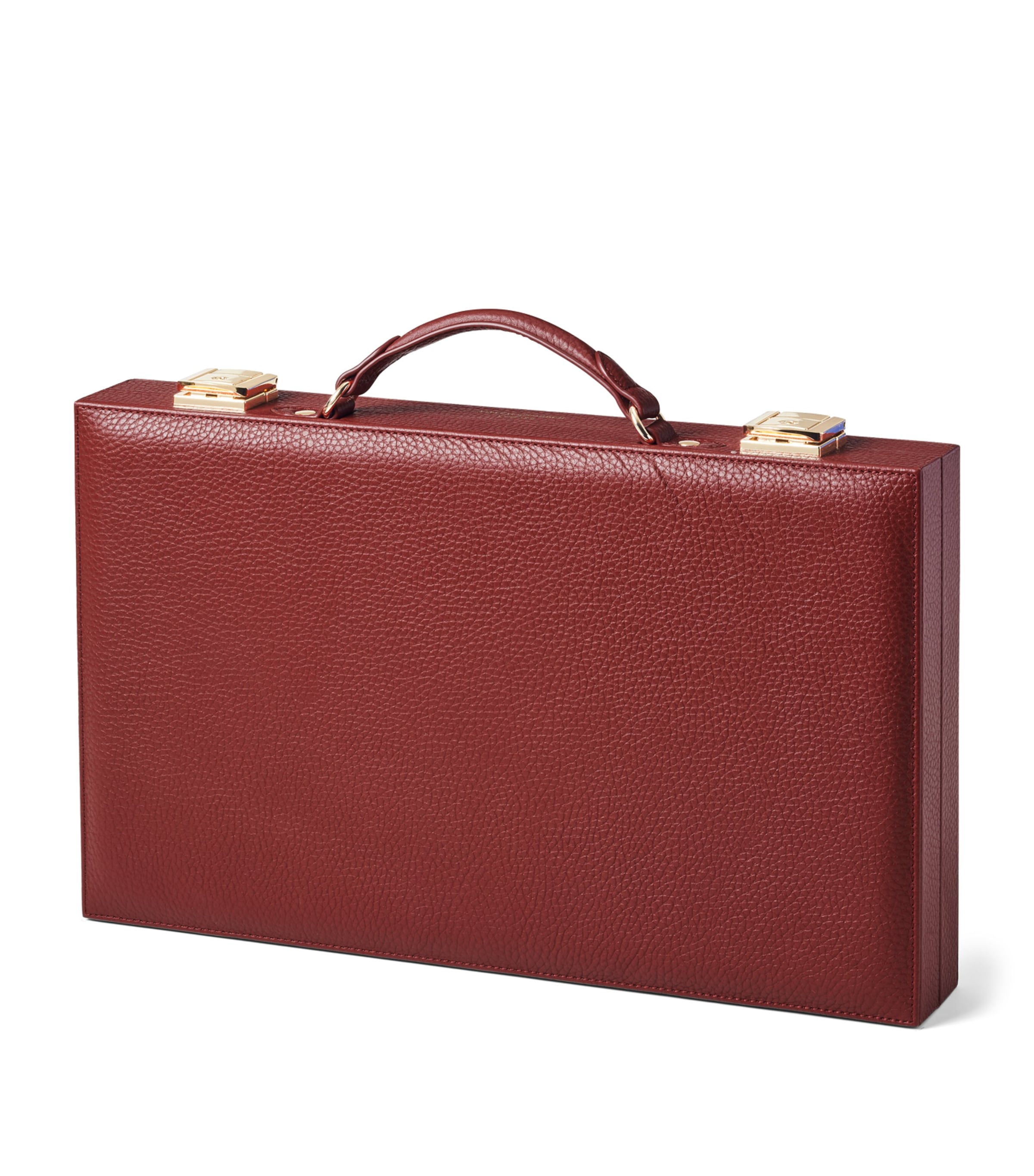 Aspinal of London 15-inch pebbled leather backgammon set - British product