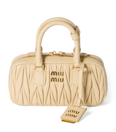 Harrods Miu Miu Mini Matelassé Leather Arcadie Top-Handle Bag- Buy online at McGrocer