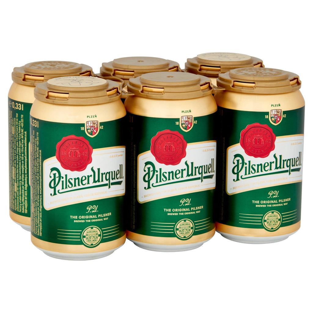 Pilsner Urquell Czech Beer Lager Cans 6x330ml