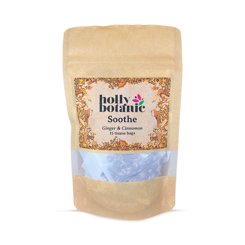 Holly Botanic Soothe Tisane ginger cinnamon 15 tea bags, UK version