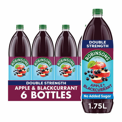 Costco UK Robinsons Double Concentrate Apple & Blackcurrant Squash, 6 x 1.75L- Buy online at McGrocer
