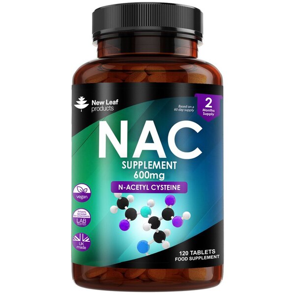 New Leaf NAC N-Acetyl-Cysteine 600mg Supplements 120 Tablets GOODS Superdrug   