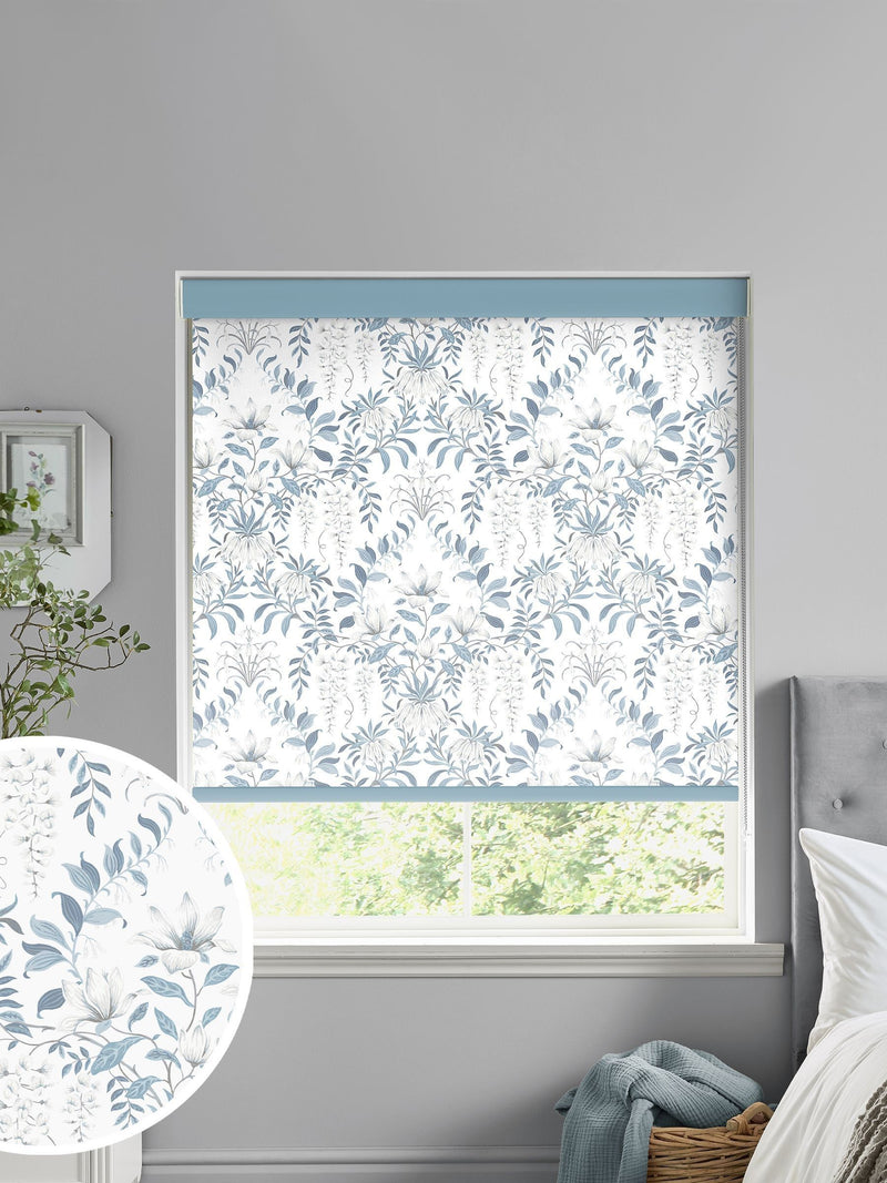 Laura Ashley Blue Parterre roller blind (British brand)