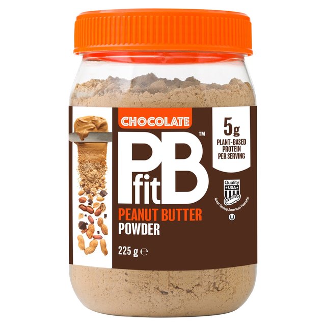 PBfit Chocolate Peanut Butter Powder - 88% Less Fat and High Protein   225g