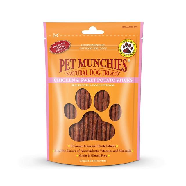 Pet Munchies Chicken & Sweet Potato Dog Treats   90g