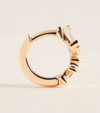 Suzanne Kalan rose gold diamond huggie earrings 12mm, imported from the UK