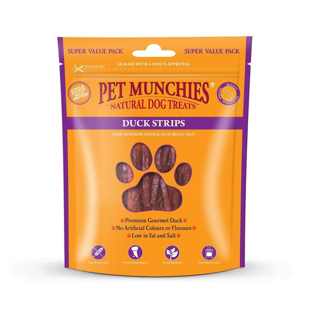 Pet Munchies Duck Strips Dog Treats   320g