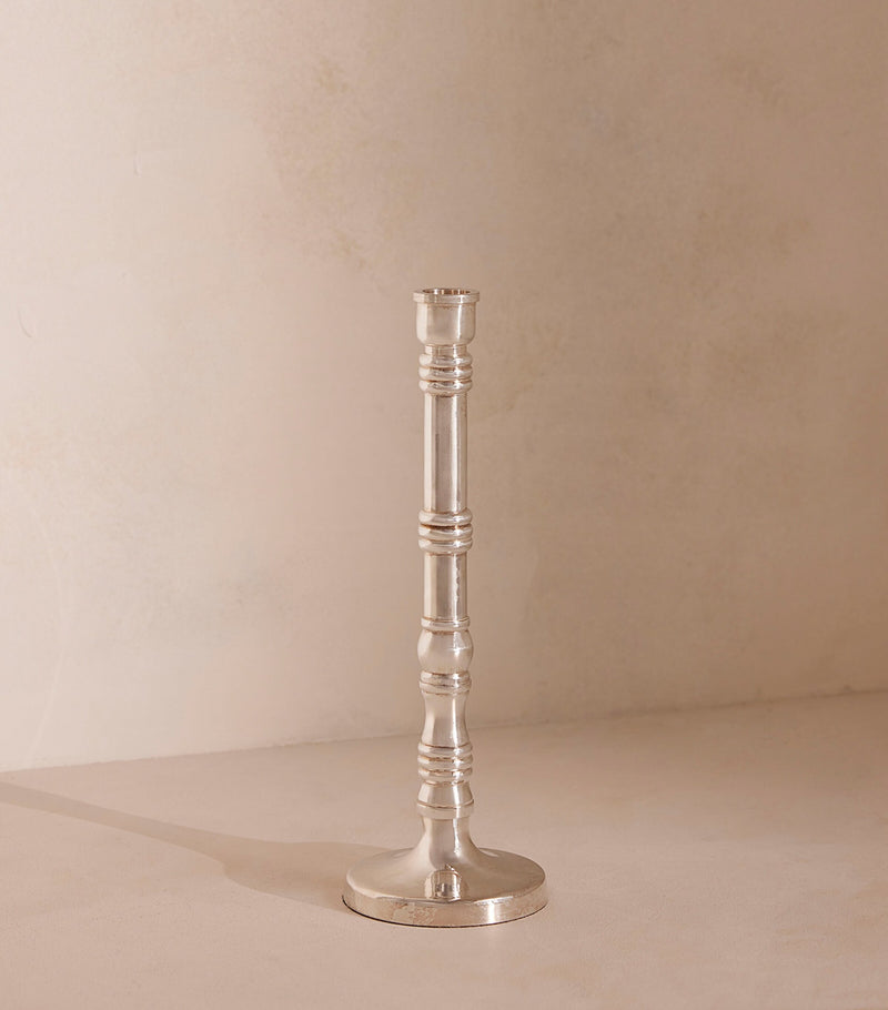 Soho Home silver-plated Stiden candlestick 27cm (British brand)
