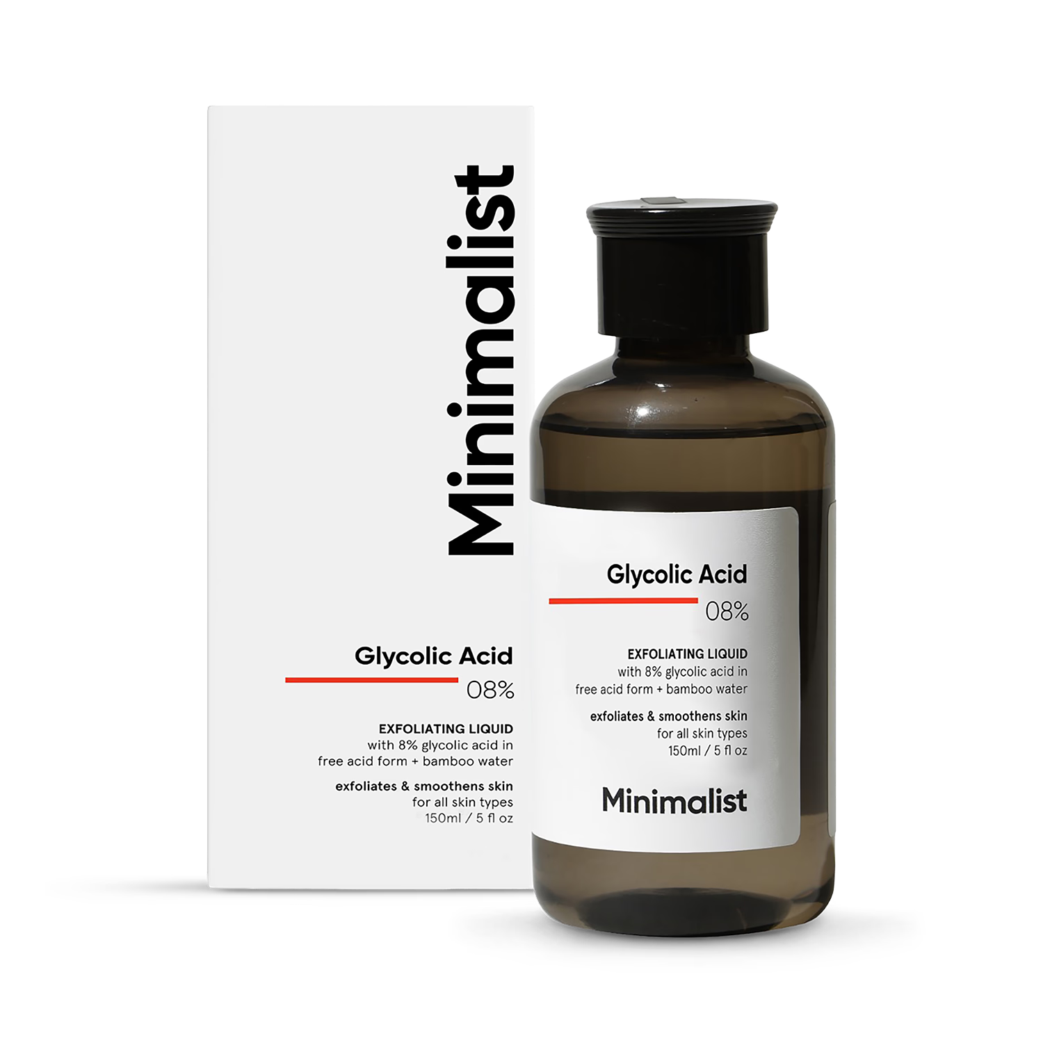 Minimalist Glycolic Acid Exfoliating Liquid 8% 150ml - British product