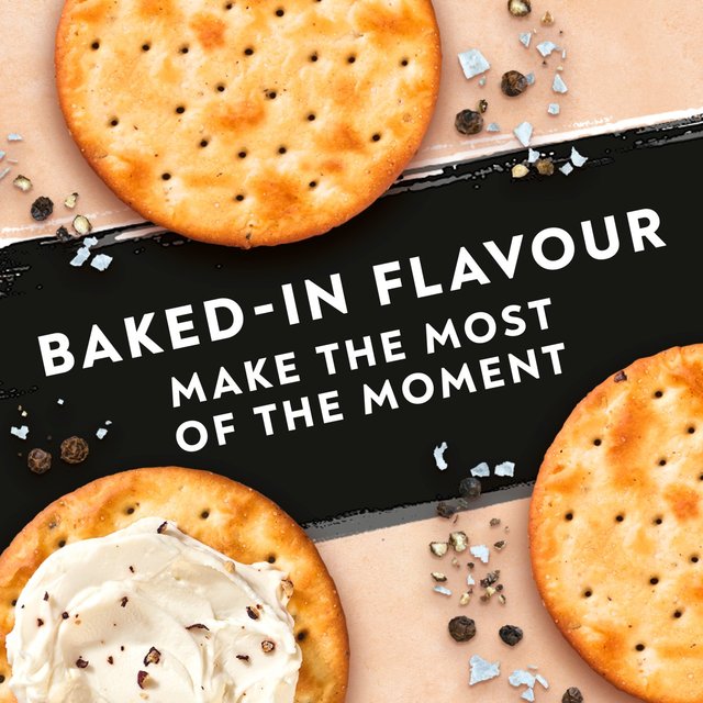 Jacob's Savours Bakes Salt & Cracked Black Pepper Crackers   200g GOODS M&S   