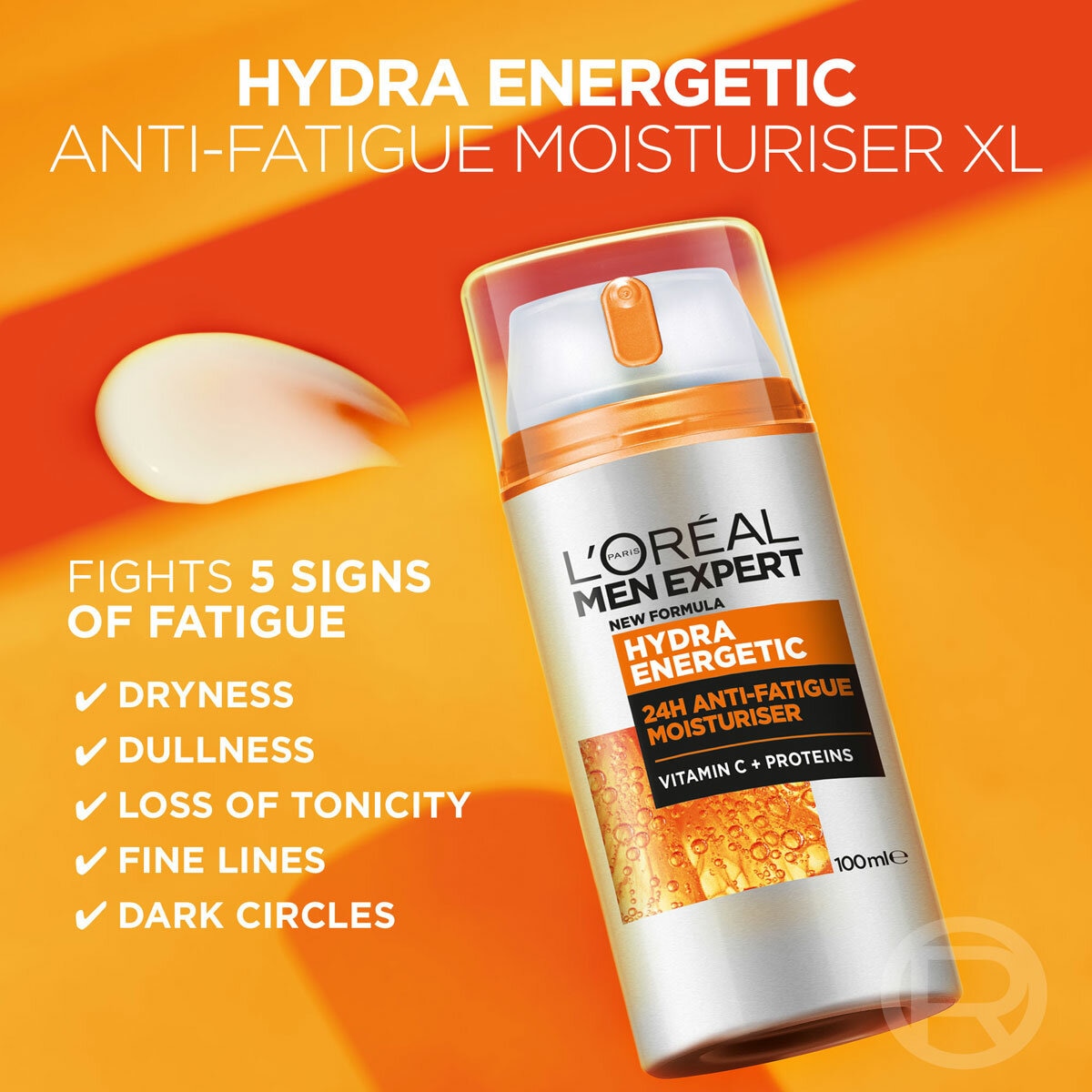 L'Oreal Men Expert anti-fatigue moisturiser 2x100ml, UK version