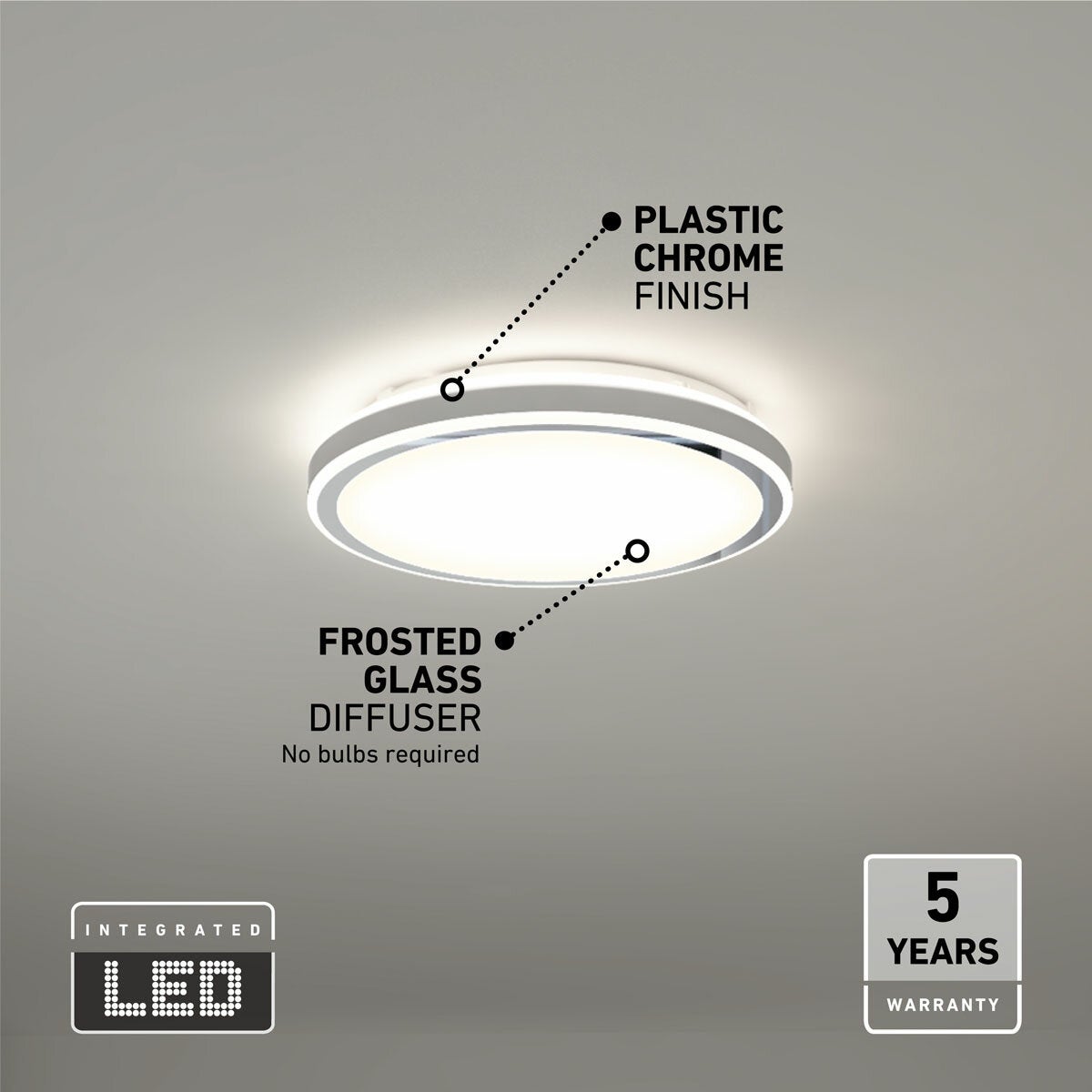 Artika Altitude flush mount LED ceiling light, UK version