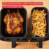 Tefal Easy Fry Essential Dual Air Fryer 8.3L, imported from the UK