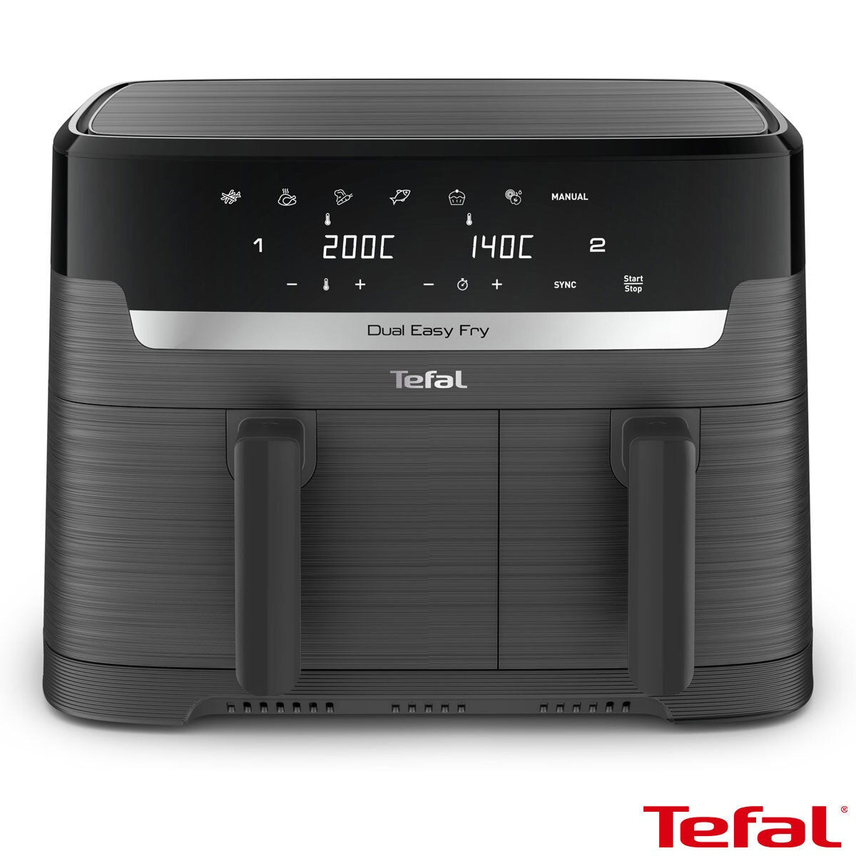 Tefal Easy Fry Essential Dual Air Fryer 8.3L, imported from the UK