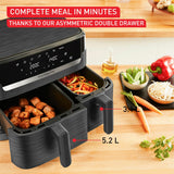 Tefal Easy Fry Essential Dual Air Fryer 8.3L, imported from the UK