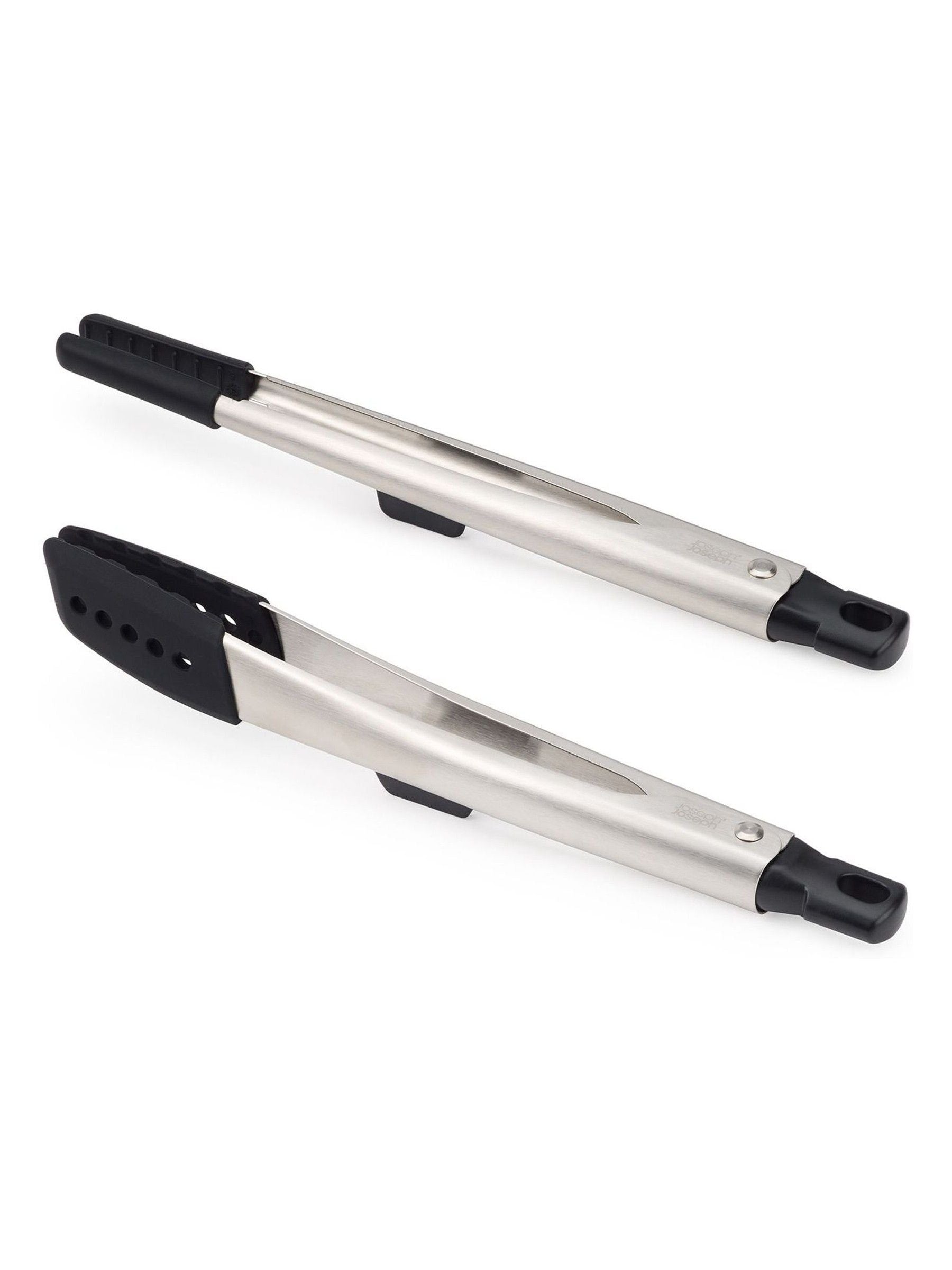 Joseph Joseph Silver Elevate Fusion 2pc Silicone Tong Set, UK version