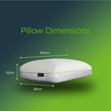 Snuggledown memory foam pillow with bamboo cover 38x64 cm (British brand)
