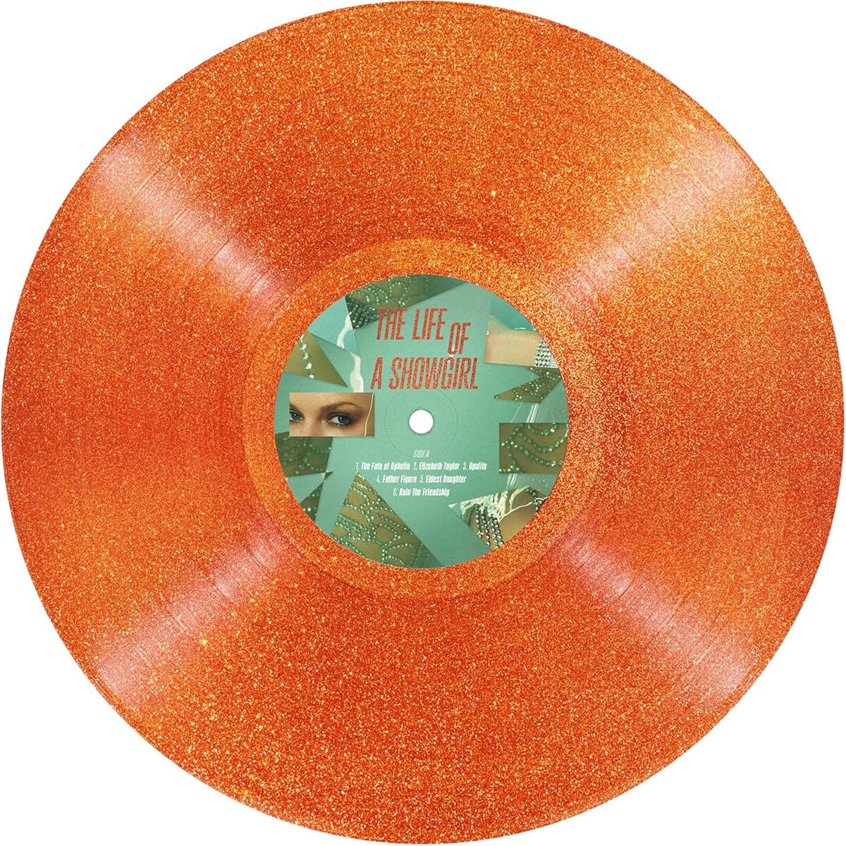 Taylor Swift The Life of a Showgirl Portofino orange glitter vinyl (British brand)