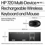 HP multi-device rechargeable keyboard and mouse combo - British product