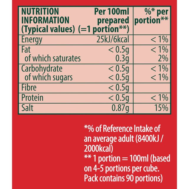 Knorr 20 Beef Stock Cubes   20 x 10g GOODS M&S   