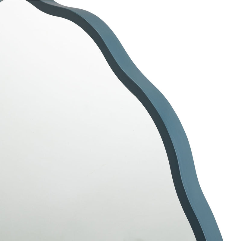 Habitat wavy wall mirror blue 50x50cm, imported from the UK