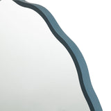 Habitat wavy wall mirror blue 50x50cm, imported from the UK