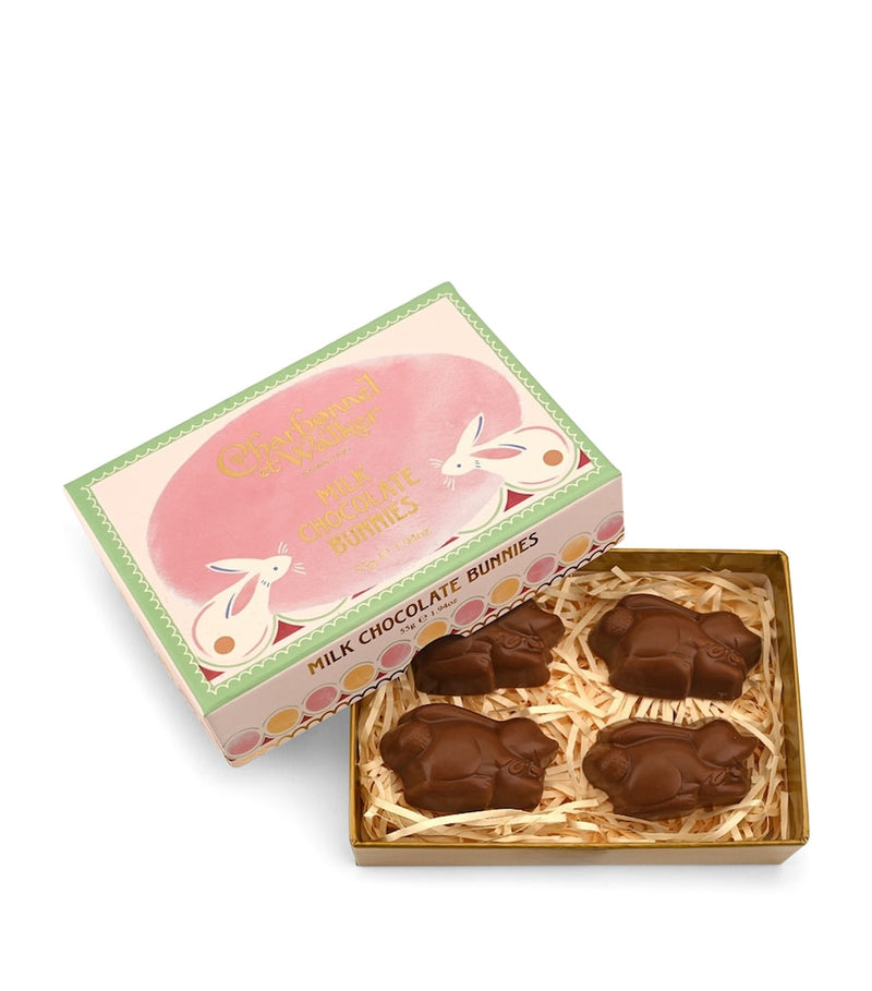 Charbonnel et Walker milk chocolate rabbits sleeve box 55g - British product