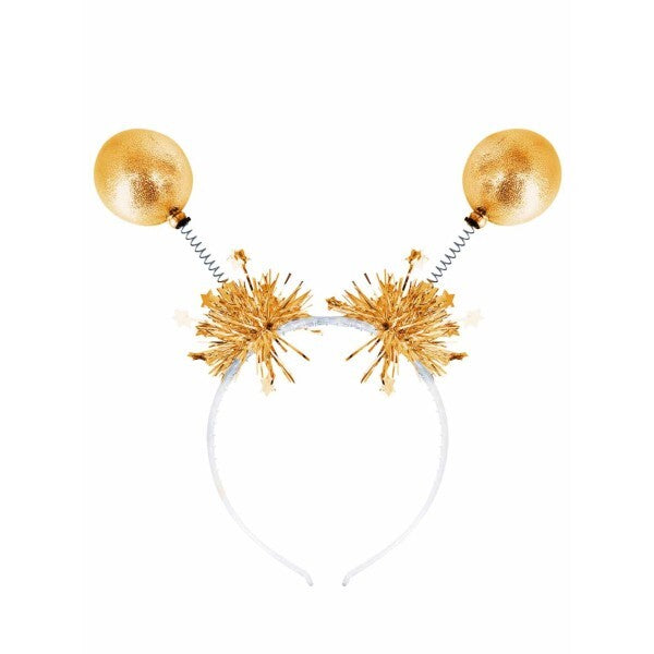 Smiffys gold metallic ball bopper headband, UK version