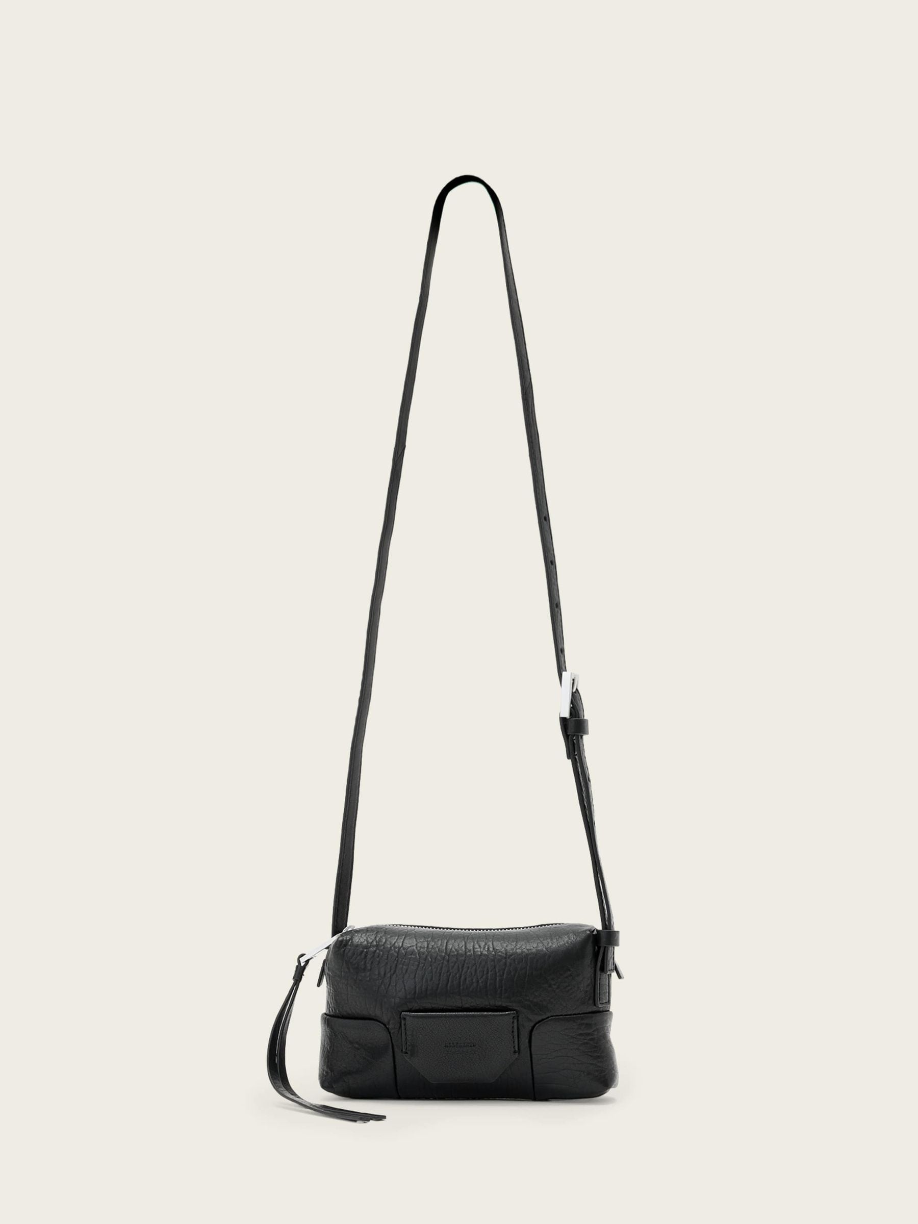 AllSaints black Ares micro cross-body bag (British brand)