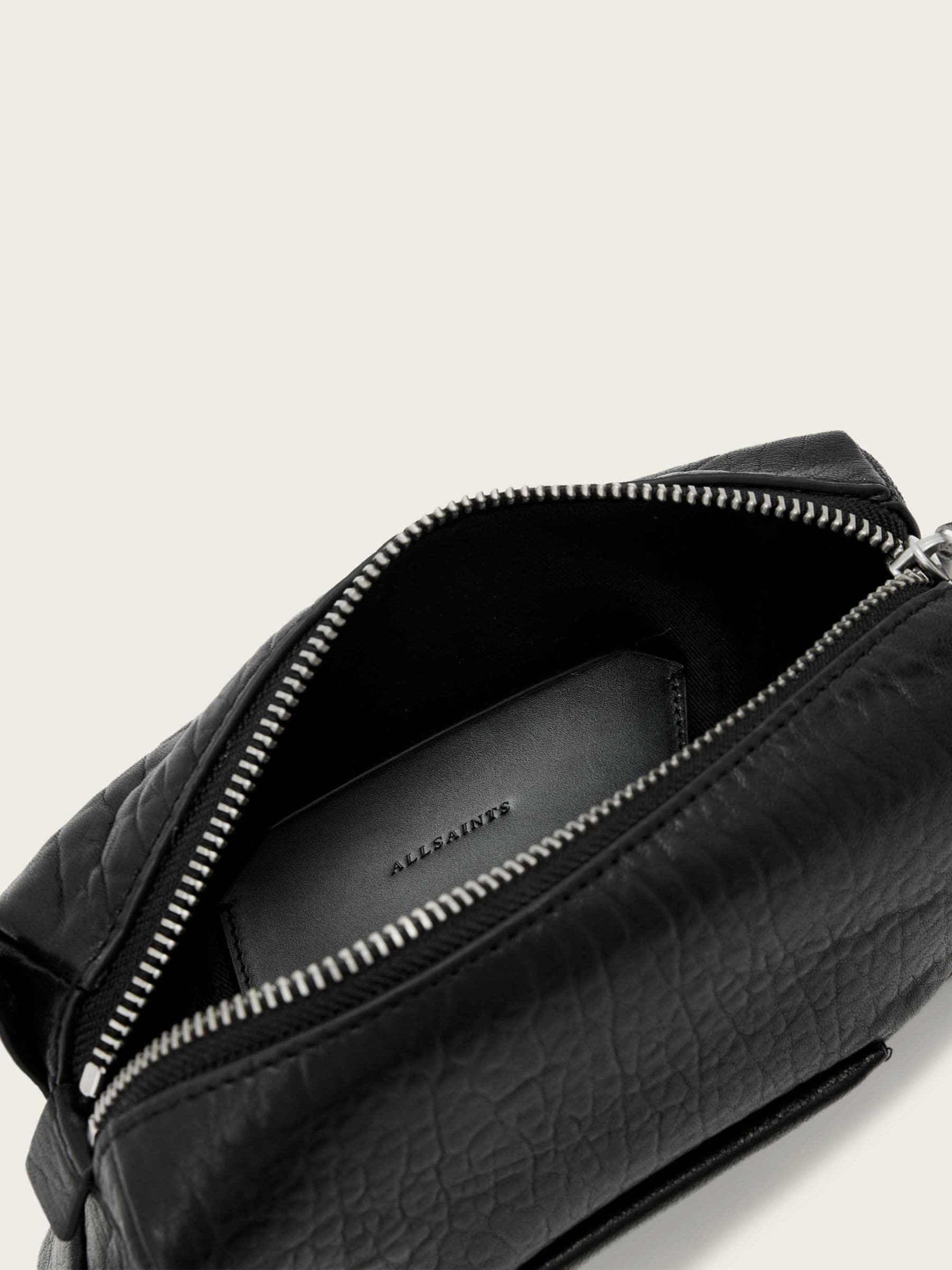 AllSaints black Ares micro cross-body bag (British brand)
