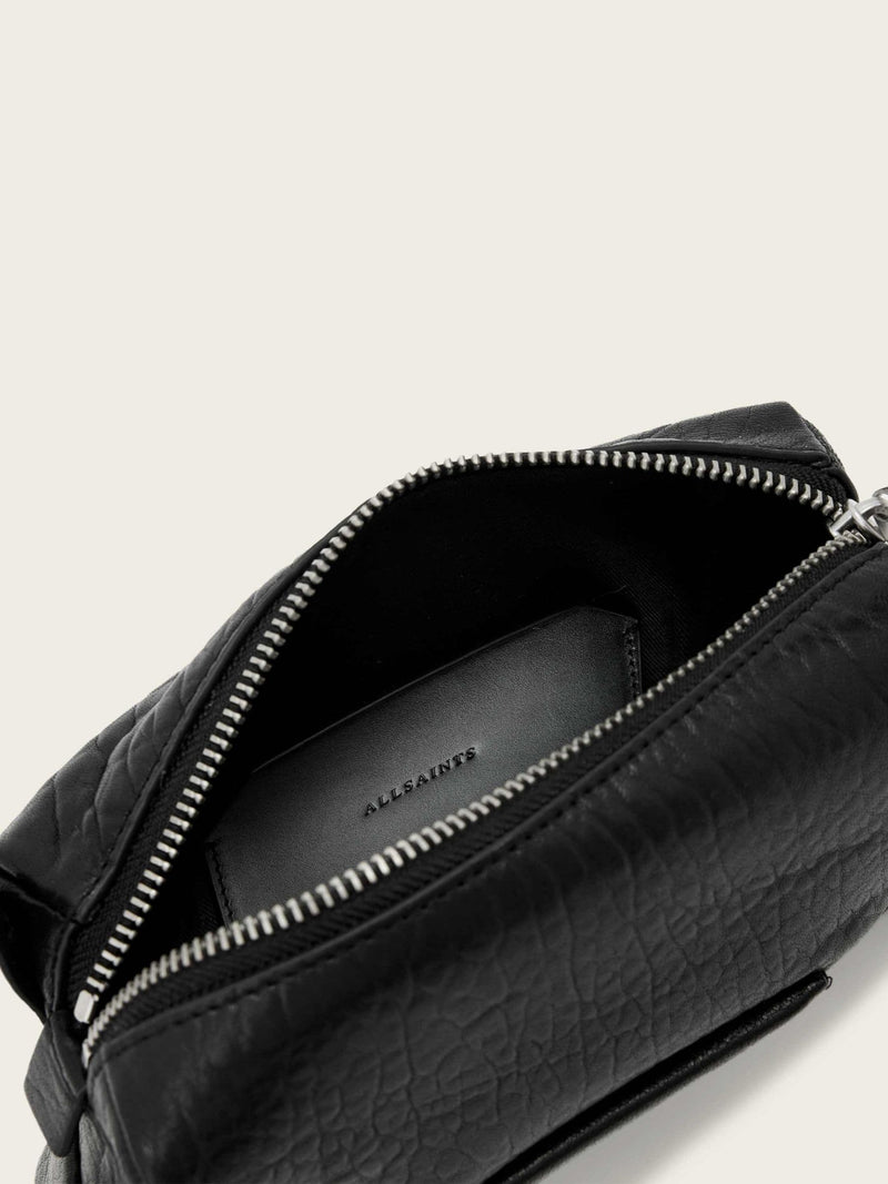 AllSaints black Ares micro cross-body bag (British brand)