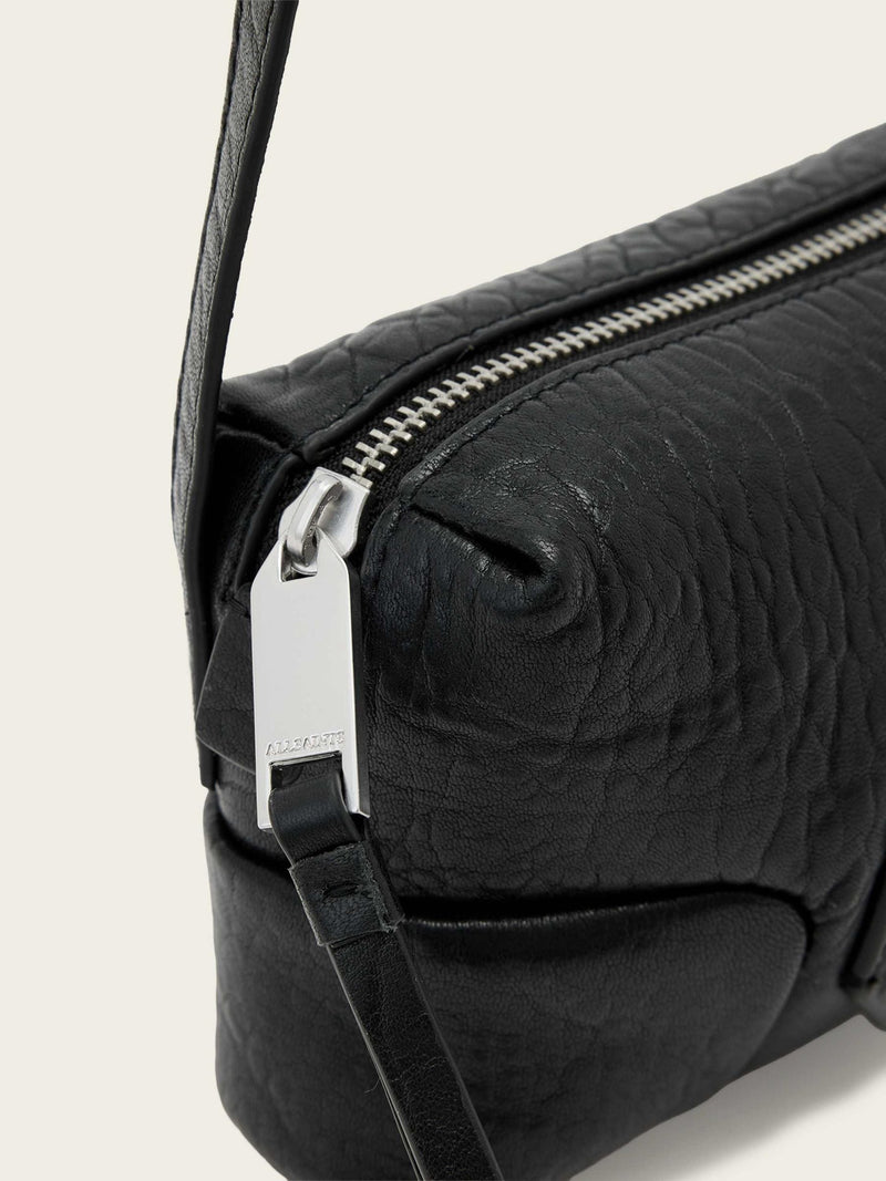 AllSaints black Ares micro cross-body bag (British brand)
