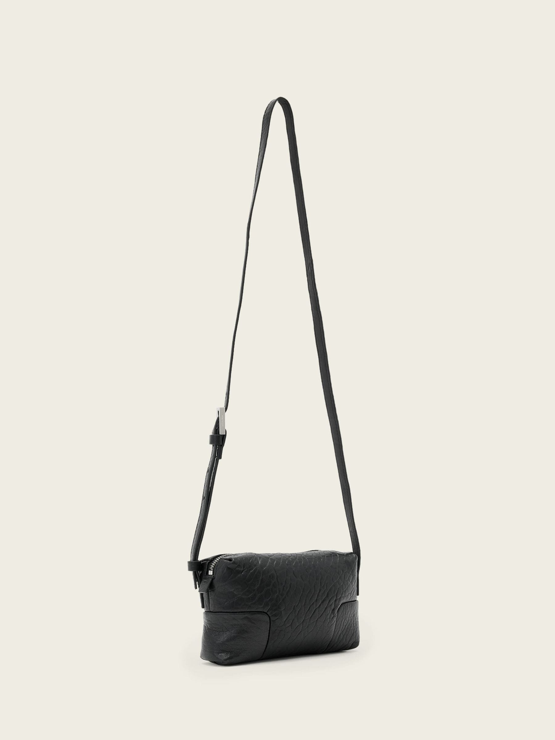 AllSaints black Ares micro cross-body bag (British brand)