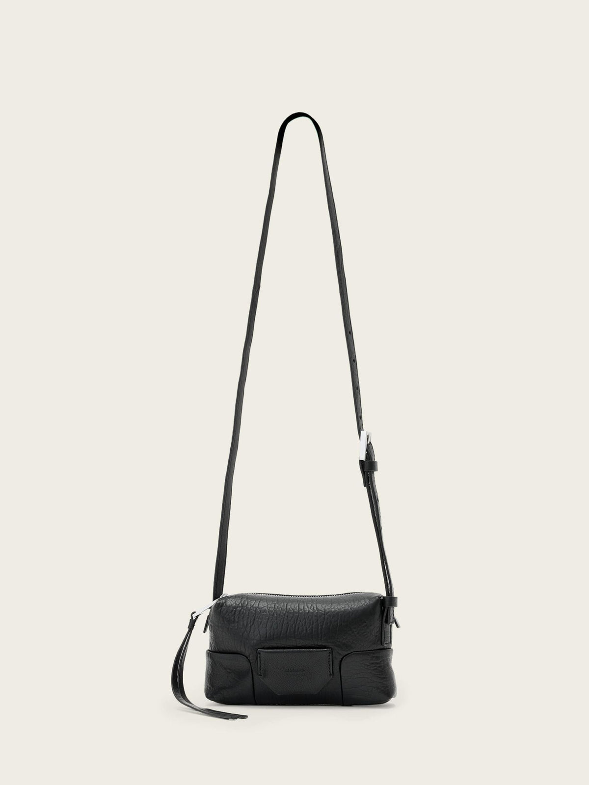 AllSaints black Ares micro cross-body bag (British brand)