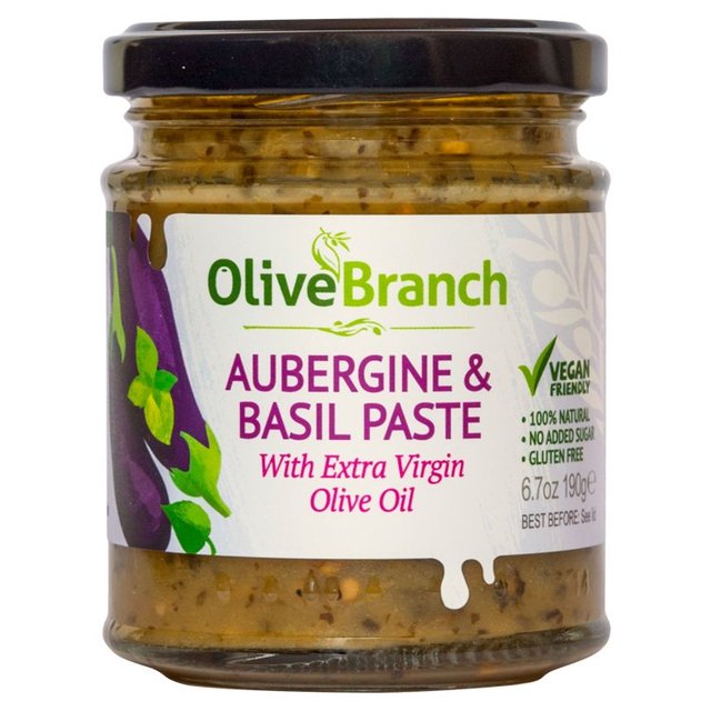 Olive Branch Aubergine & Basil Paste   190g