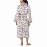 DKNY women's shawl collar long plush robe - British product