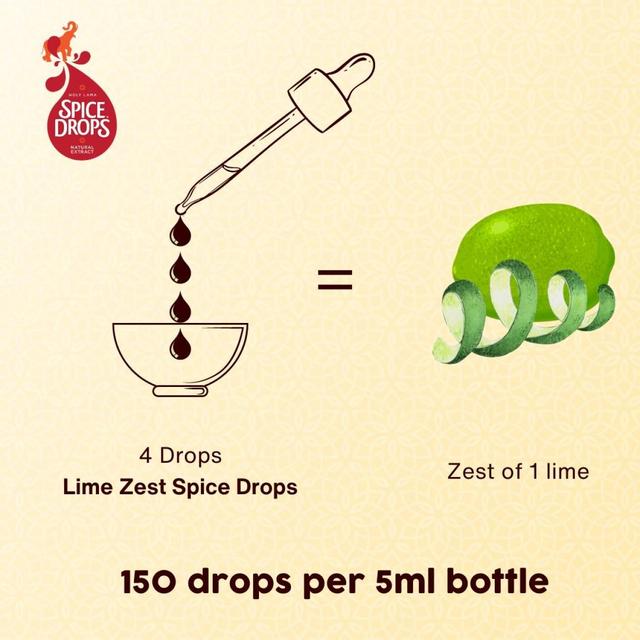 Spice Drops Concentrated Natural Lime Zest Extract   5ml GOODS M&S   