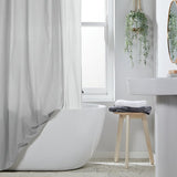 Argos grey PEVA shower curtain 180x180cm, UK version