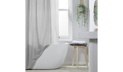 Argos Argos Home Essentials PEVA Plain Shower Curtain - Grey 180cm x 180cm- Buy online at McGrocer