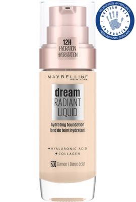 Maybelline Dream Radiant Liquid Hydrating Foundation with Hyaluronic Acid and Collagen GOODS Boots Cameo  