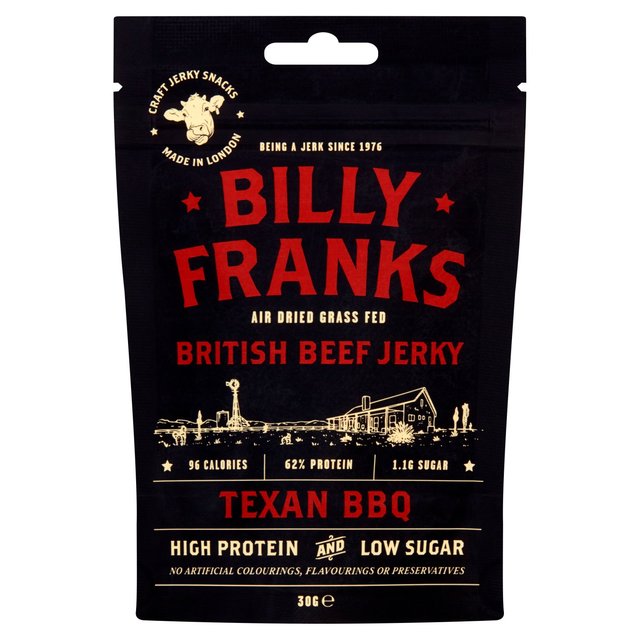 Billy Franks Texan BBQ Beef Jerky   30g GOODS M&S   