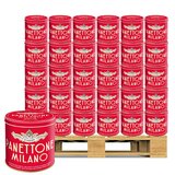 Panettone classique aux raisins secs et écorces d'orange confites dans une boîte métallique cadeau, 1kg